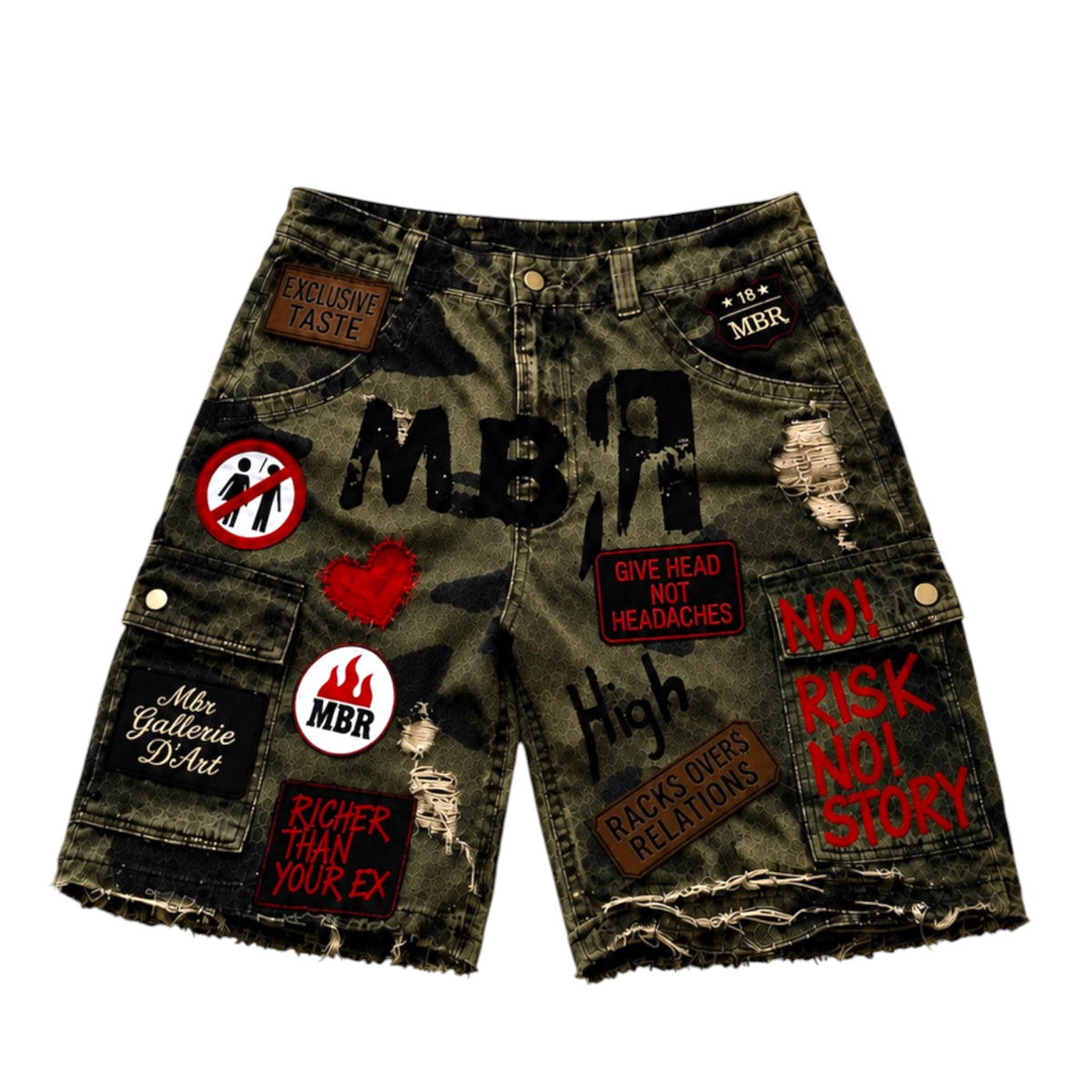 MBR PATCHED CARGO SHORTS